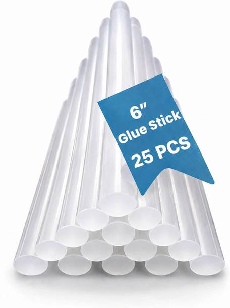 DELIVERYPAX Hot Glue Sticks for DIY & Repair 25 pcs Transparent Glue Gun Sticks 6in, 11mm - Adhesive