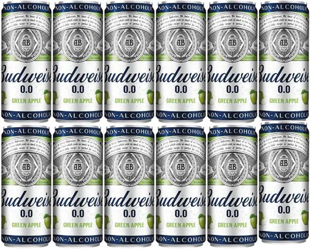 Budweiser 0.0 NON-ALCOHOLIC GREEN APPLE Can