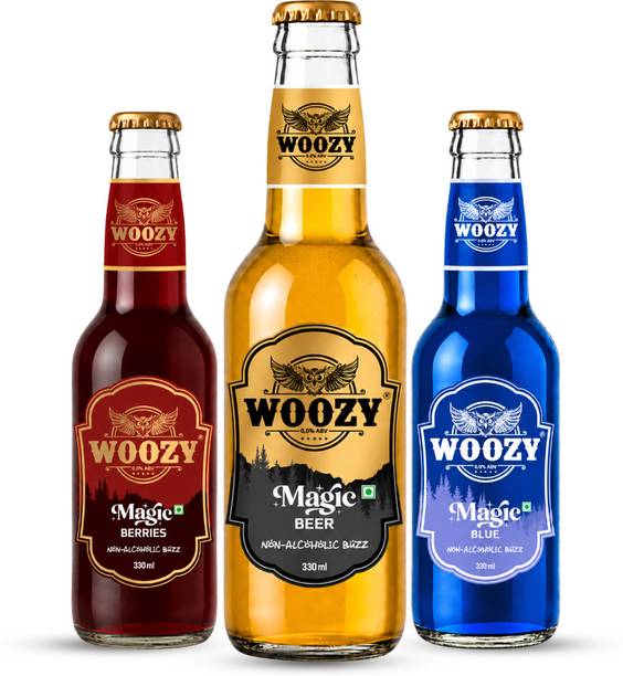 Woozy Bar Magic + Magic Blue + Magic Berries Low Calorie Blue Berry, Malt Soft Drink