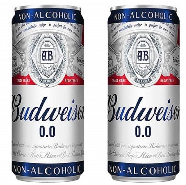 Budweiser Non Alcoholic 0.0 Beer 330ml (Pack of 2) Can