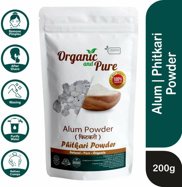 Organic and Pure Alum Stone Powder, Fitkari, Phitkari Powder for Face Hair Water, Potash Powder
