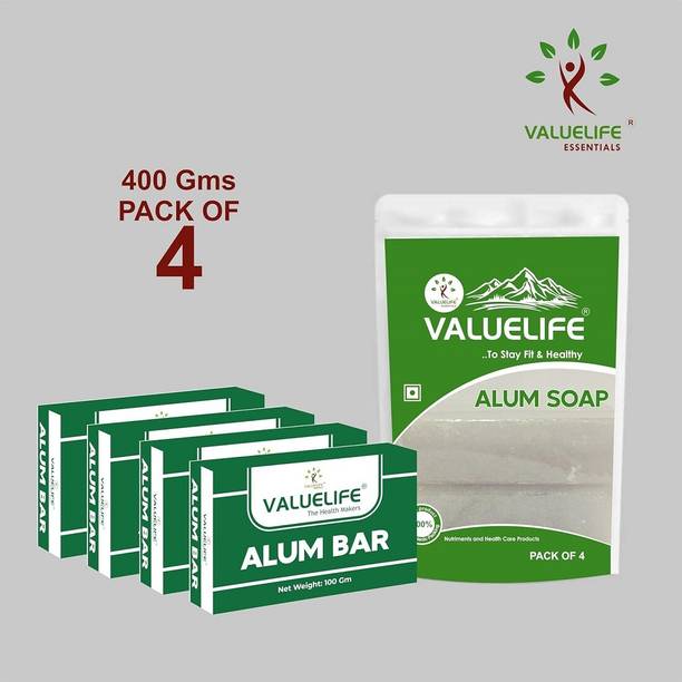 Value Life VALUELIFE Pack Of 4 Natural Alum Whole Phitkari Piece ( 100g X 4 )