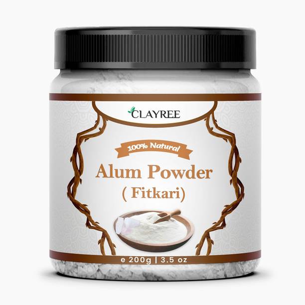 Clayree Alum Stone Powder ( Fitkari ) Phitkari Powder for Face Hair Water, Potash Powder