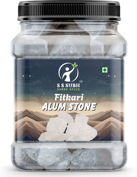 S S SUBH SHREE SPICE Alum Stone, Fitkari Block, Phitkari for Face Hair Water, Potash (Organic Pure)