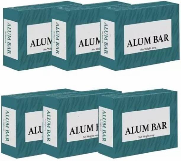 ShopCircuit Alum Bar 100gm (Fitkari), Pack of 6 Shaving Bar 100% Pure Alum Stone