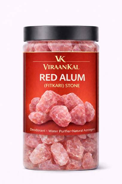 VIRAANKAL Red Alum Stone Lal Phitkari Crystal Block for After Shave