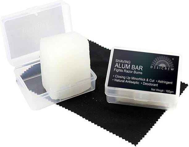Desi Crew Shaving Alum Bar (Fitkari) with travel case Natural Phitkari Stone Bar