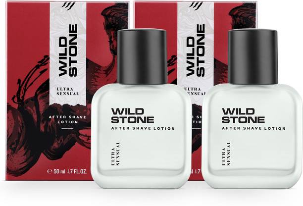 Wild Stone Ultra Sensual After Shave Lotion for Men - Pack of 2 (50 ml Each)