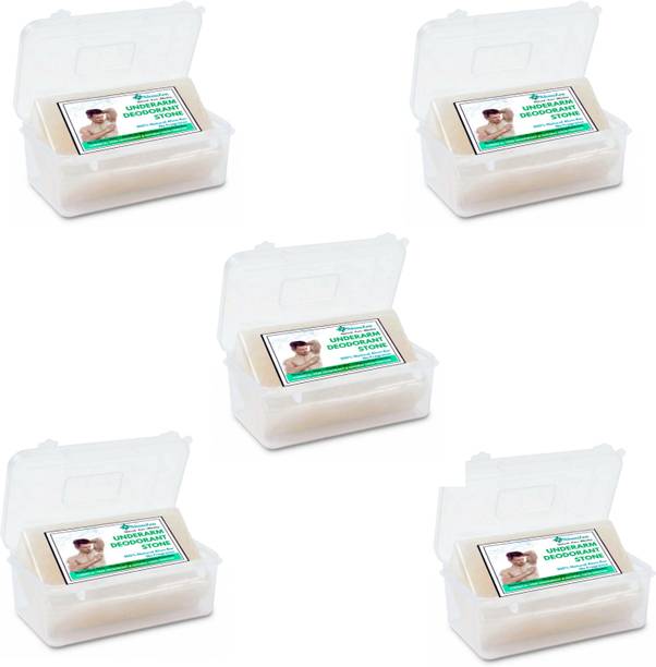 Alumzen After Shave Block Natural Potassium Alum (Fitkari) | No Fragrance Pack of 5