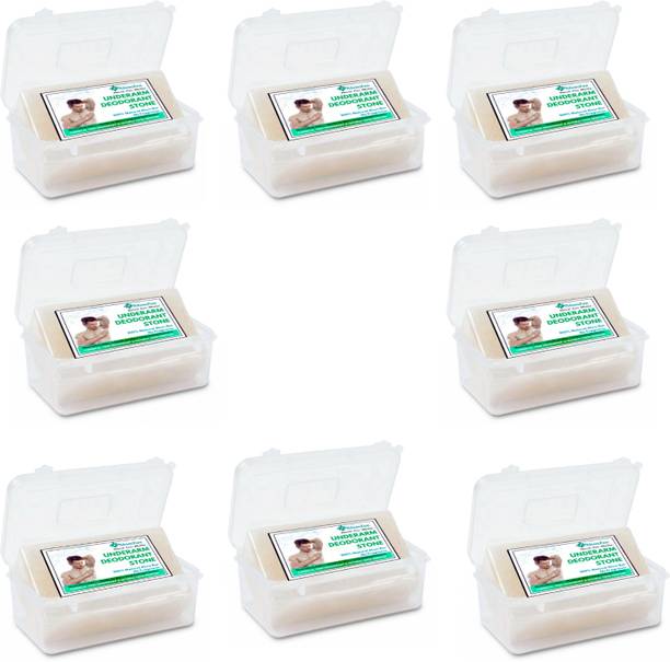 Alumzen UnderArm Deodorant Alum Block | Natural Fitkari | No Fragrance Pack of 8