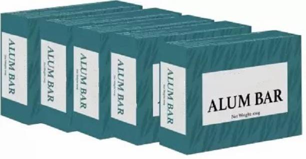 ShopCircuit Alum Bar 100gm (Fitkari), Pack of 5 Shaving Bar 100% Pure Alum Stone