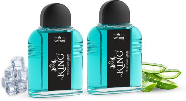 VETONI Ice King No.1 After Shave Lotion BlueCoolingFormulafor Smooth Skin 100ml Pack-2