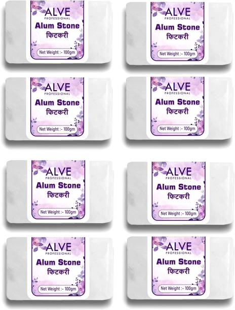 ALVE PROFESSIONAL Alum Stone Bar, Fitkari Stone for Face Pack of 8, Phitkari Stone Fitkiri Shaving