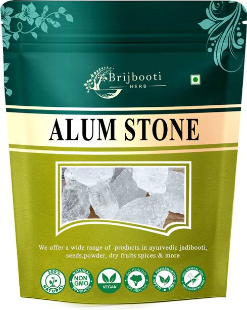 Brijbooti Natural Alum Stone White Crystal Fitkari for Skin, Men, Women, Shaving, Phitkari