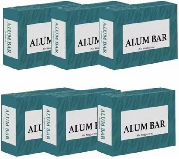 Elecsera Alum Bar 100gm (Fitkari), Pack of 6 Shaving Bar 100% Pure Alum Stone