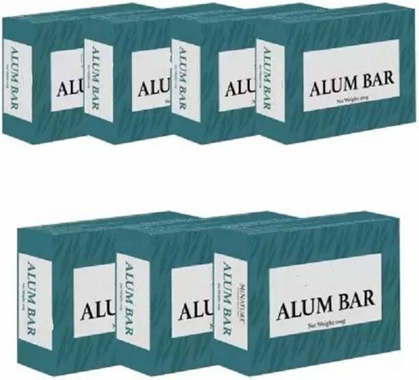 Elecsera Alum Bar 100gm (Fitkari), Pack of 7 Shaving Bar 100% Pure Alum Stone