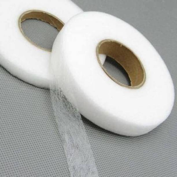 ROXBURGHI 2 Rivil Civil Fabric Fusing Dual Sided Adhesive Hem Tape (White) Pack Of 2 22 Count Aida Cloth