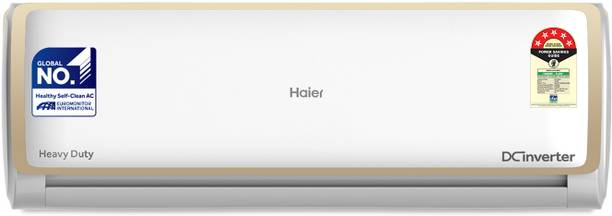 Haier Heavy Duty 2023 Model 1.6 Ton 5 Star Split Inverter Frost Self-Clean, Triple Inverter Plus Technology, Cooling at Extreme Temperature, Hyper PCB AC  - White
