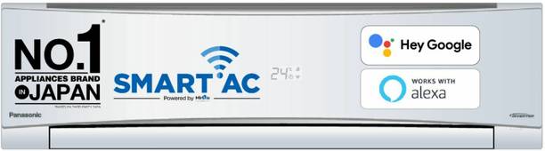 Panasonic Convertible 7-in-1 with Additional AI Mode Cooling 2023 Model 1 Ton 4 Star Split Inverter with 4 Way Swing, PM 0.1 Air Purification Filter AC with Wi-fi Connect - White