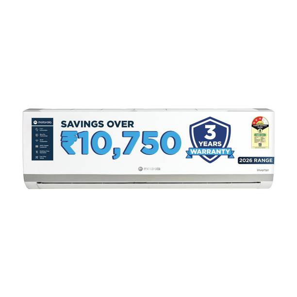MOTOROLA 2026 Model 1.5 Ton 3 Star Split Inverter with Wi-fi | Free Installation with 3-Year Comprehensive Warranty with Attachments included AC