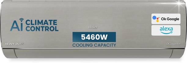Haier 1.6 Ton 5 Star Split Inverter AC with Wi-fi Connect  - Silver, Grey