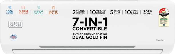 BLACK+DECKER 2024 Model 1.5 Ton 3 Star Split Inverter AC  - White