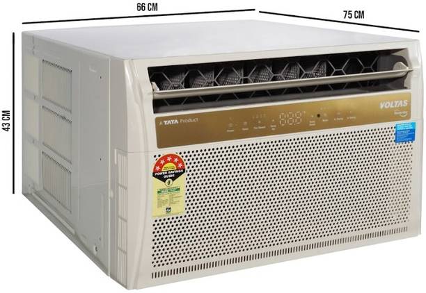 Voltas 1.5 Ton 5 Star Window Inverter AC – White, Gold  (185V VERTIS TOPAZ(4011500), Copper Condenser)