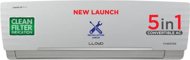 Lloyd 2025 Model 1.5 Ton 5 Star Split Inverter AC  - White