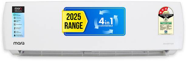 MarQ by Flipkart 1.5 Ton 3 Star Split Inverter 4-in-1 Convertible with Turbo Cool Technology AC  - White