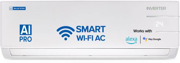 Blue Star 1.5 Ton 5 Star Split Inverter AC with Wi-fi Connect  - White