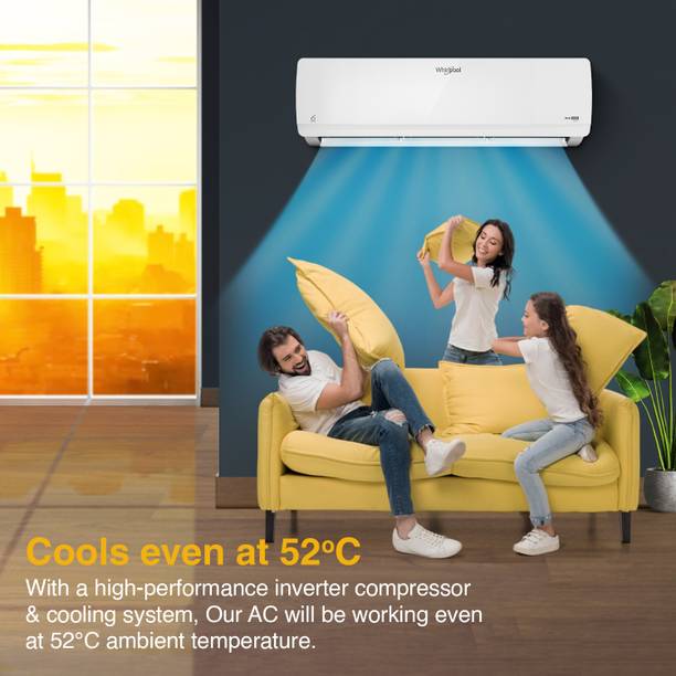 Whirlpool 6th Sense Convertible 4-in-1 Cooling 2024 Model 1 Ton 3 Star Split Inverter With Heavy Duty Cooling AC – White