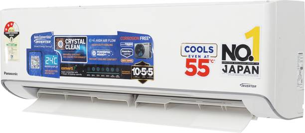 Panasonic 1 Ton 3 Star Split Inverter AC – White, Grey  (CS-EU12BKY3F/CU-EU12BKY3F, Copper Condenser)