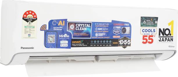 Panasonic 1 Ton 5 Star Split Inverter AC with Wi-fi Connect – White, Grey  (CS-EU12BKY5FM/CU-EU12BKY5FM, Copper Condenser)