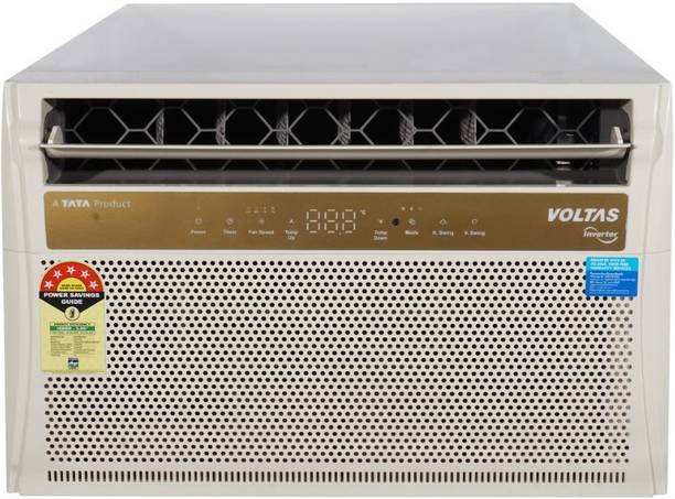 Voltas 1.5 Ton 5 Star Window Inverter AC – White, Gold (185V VERTIS TOPAZ(4011500), Copper Condenser)