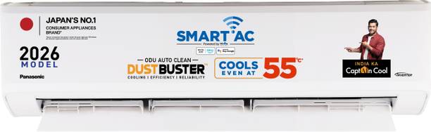 Panasonic 2026 Model 2 Ton 3 Star Split Inverter with Wi-fi Smart, DustBuster Tech, Matter Enabled, AI, Higher Airflow, 4-Way Swing, Cools at 55 Deg. C, Copper Condenser, 8in1 Convertible, PM0.1 Filter AC