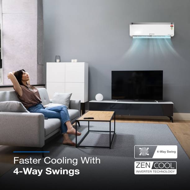 Sansui 2025 Model 1.5 Ton 5 Star Split Inverter 5 in 1 Convertible 1.5 Ton 5 Star Split Inverter with ZEN Cool Technology, Energy Saving, Blue Fin, Copper Tubing, Anti Rust…