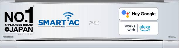 Panasonic Convertible 7-in-1 with Additional AI Mode Cooling 2023 Model 1.5 Ton 3 Star Split Inverter with 2 Way Swing, PM 0.1 Air Purification Filter AC with Wi-fi Connect - White
