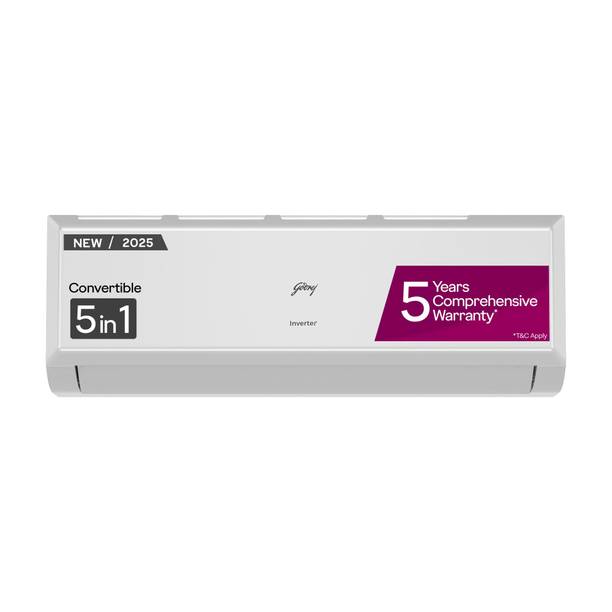 Godrej 2025 Model 1.5 Ton 4 Star Split Inverter 5-In-1-Convertible Cooling, 4 Way Air Swing And Heavy Duty Cooling at Extreme Temperature AC