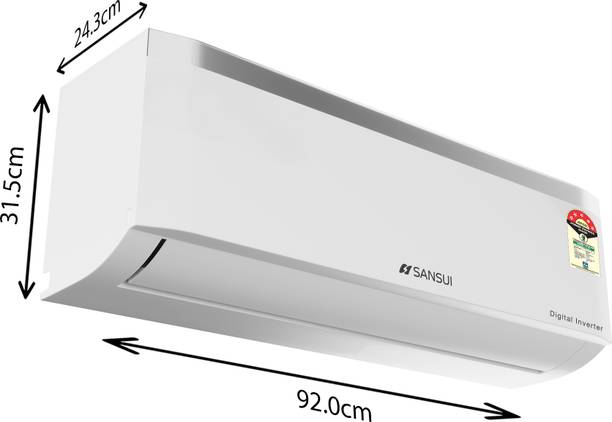 Sansui 2025 Model 1.5 Ton 5 Star Split Inverter 5 in 1 Convertible 1.5 Ton 5 Star Split Inverter with ZEN Cool Technology, Energy Saving, Blue Fin, Copper Tubing, Anti Rust…