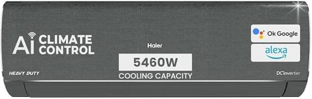 Haier 1.6 Ton 5 Star Split Inverter AC with Wi-fi Connect  - Grey, White