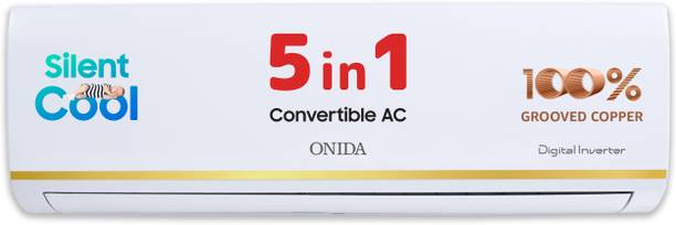 ONIDA 2024 Model 5-in-1 Convertible Cooling 1.5 Ton 3 Star Split Inverter With Deep Cleaning AC  - White
