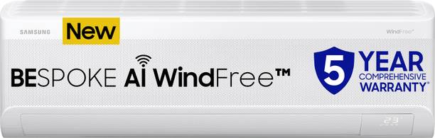 Samsung 2025 Model Windfree Technology,Bespoke AI, 5 Step Convertible 1.5 Ton 5 Star Split Inverter with Powerful cooling & Energy saving, 120% expandable AC with Wi-fi Connect  - White