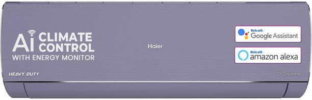 Haier 1.6 Ton 5 Star Split Inverter AC with Wi-fi Connect  - Purple, Grey, White