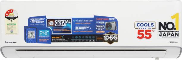 Panasonic 1 Ton 3 Star Split Inverter AC – White, Grey (CS-EU12BKY3F/CU-EU12BKY3F, Copper Condenser)