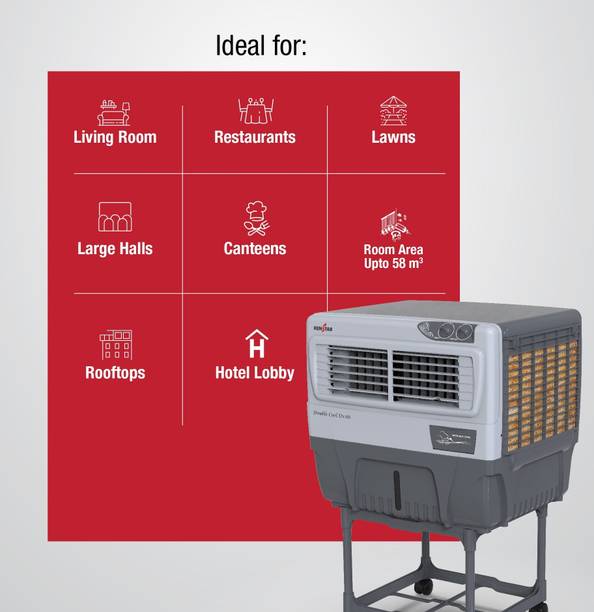Kenstar 60 L Window Air Cooler  (Grey, DOUBLE COOL DX 60)