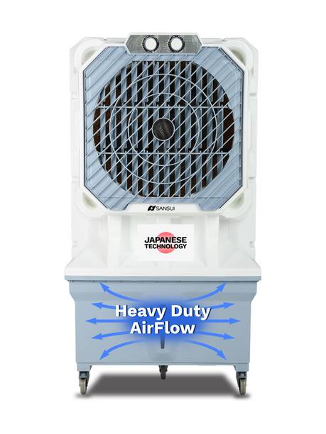 Sansui 130 L Desert Air Cooler Heavy Duty Air Flow, 3-Side Honeycomb Cooling Pads