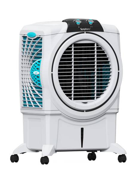Symphony 75 L Desert Air Cooler +Air Fan | 5 Star Rated | Easy-Fill Technology | CFD Technology for Uniform Cooling | Honeycomb Cooling Pad | 3-Year Warranty