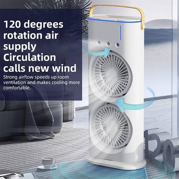 DAKSHWAYBA Double Ended Spray Fan Desk Fan with Mist SPSP-8 Double Ended Fan SPSP-8 USB Fan