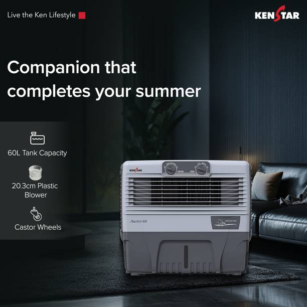 Kenstar 60 L Window Air Cooler  (Grey, Auster WW 60)