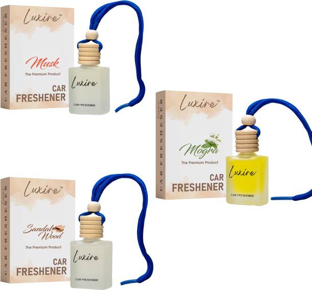 LUXIRE MUSK,SANDALWOOD,MOGRA Car Freshener Diffuser MUSK & SANDALWOOD & LEMON